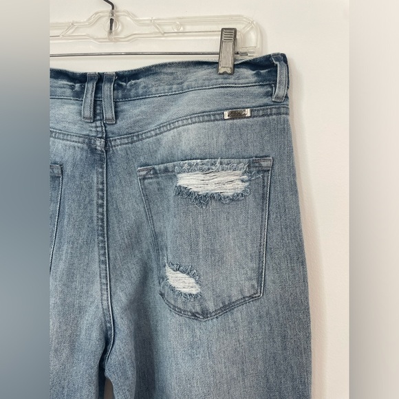 Kancan jeans womens blue distressed high waisted denim button fly jeans size 29 - Picture 5 of 9